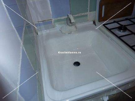 Възстановяване на кухненска мивка и умивалници на с течен акрил
