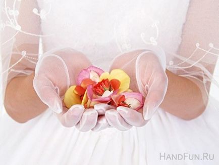 Как да шият сватбени ръкавици