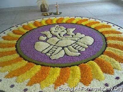 25 Designs Rangoli les plus colorés avec des fleurs (belle Rangoli coloré) 25 Designs Rangoli les plus colorés avec des fleurs