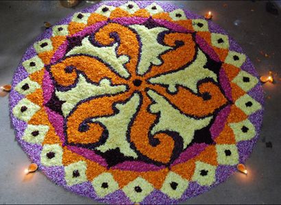25 Designs Rangoli les plus colorés avec des fleurs (rangoli de fleurs) 25 Designs Rangoli les plus colorés avec des fleurs