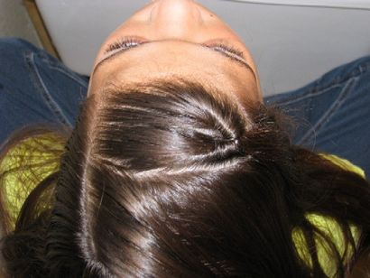 3 Bun Cheveux relevés (lignes partielles montrent) 3 Bun Cheveux relevés