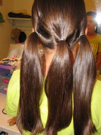 3 Bun Cheveux relevés (lignes partielles montrent) 3 Bun Cheveux relevés