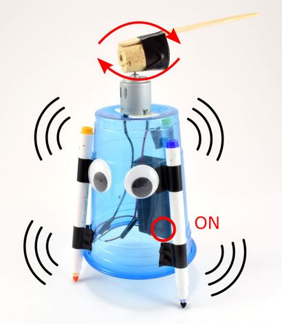 Art Bot Construire un ami Robot Wobbly qui crée l'art (de bristlebot) Art Bot Construire un ami Robot Wobbly qui crée l'art