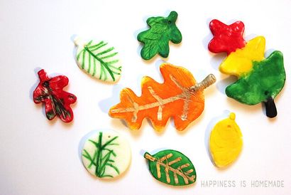 DIY Air sec en pâte polymère - La chute des feuilles Imprints enfants Craft - Le bonheur est fait maison (comment faire argile sèche rapidement) DIY Air sec en pâte polymère - La chute des feuilles Imprints enfants Craft - Le bonheur est fait maison