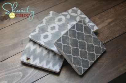 Sous-verres de bricolage et Printables gratuit! 2 Shanty Chic (montagnes) Sous-verres de bricolage et Printables gratuit! 2 Shanty Chic