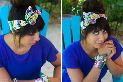 Bricolage sur un foulard avec un fil (pouces de long pliées) DIY sur un foulard avec un fil
