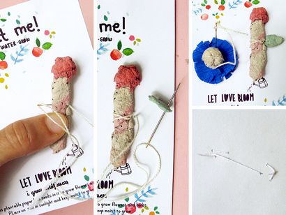 Papier bricolage semences Cartes plantable, main Charlotte (papier) Papier bricolage semences Cartes plantable, main Charlotte