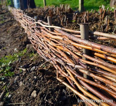 Bricolage Jardin tissé Bordures - Verts Lovely (comment faire bordures de jardin en bambou) Bricolage Jardin tissé Bordures - Verts Beau