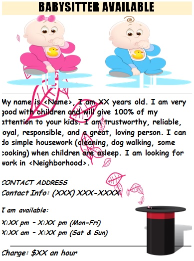 Gratuit Baby-sitting Circulaires Idées uniques, des modèles magnifiques et des échantillons (baby-sitting) Gratuit Baby-sitting Circulaires Idées uniques, des modèles magnifiques et des échantillons