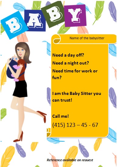 Gratuit Baby-sitting Circulaires Idées uniques, des modèles magnifiques et des échantillons (unique) Gratuit Baby-sitting Circulaires Idées uniques, des modèles magnifiques et des échantillons