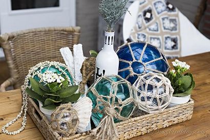 Verre pêche Bouées Poterie bricolage Grange Knockoff (verre) Verre pêche Bouées Pottery Barn bricolage Knockoff