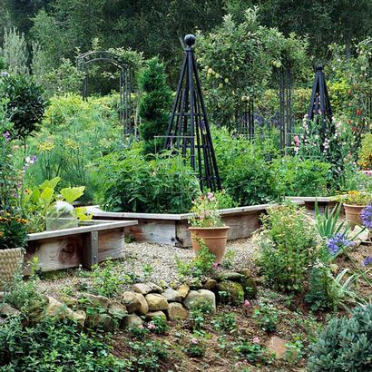 Pousser un jardin potager lits surélevés (en relief) Pousser un jardin potager lits surélevés