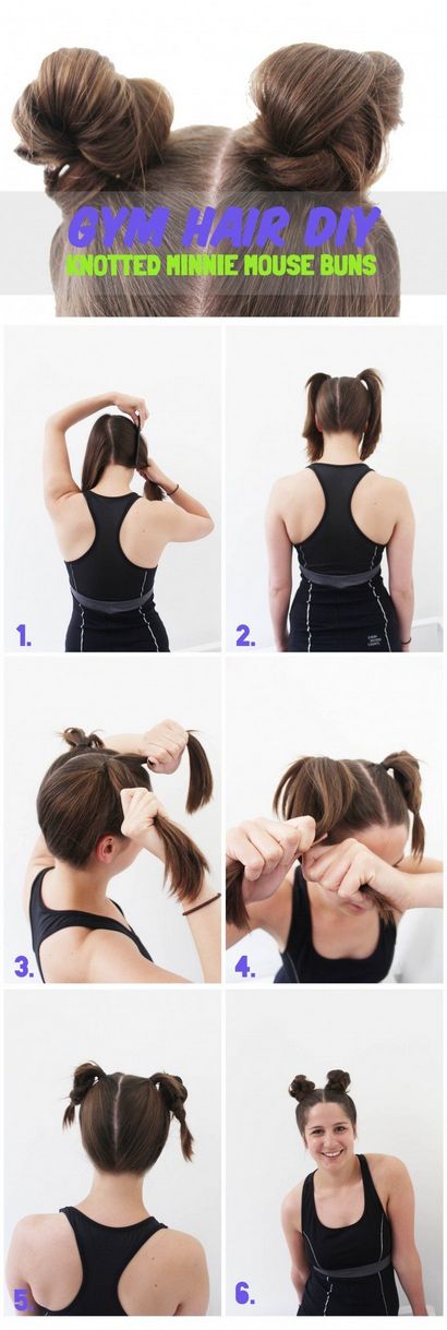 Gym cheveux Minnie Mouse Tutorial Knotted Buns, Fashercise (petits pains) Gym cheveux Minnie Mouse Tutorial Knotted Buns, Fashercise