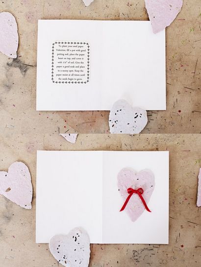Main semences papier Valentine Tutorial (papier de graines plantables comment faire) Graine Handmade Paper Valentine Tutorial