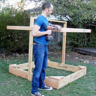 Comment construire un bac à sable couvert, comment-tos, bricolage (environ TRIM-vis à tête) Comment construire un bac à sable couvert, comment-tos, bricolage