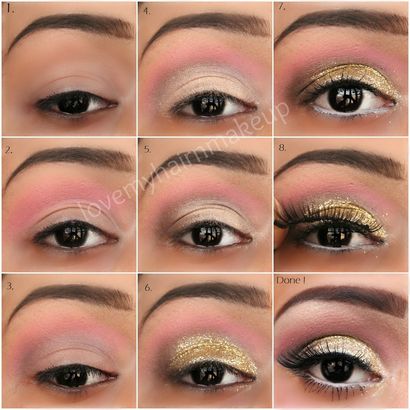 Comment faire le maquillage des yeux d'or Glitter Tutorial, Indian Beauty Touch (vidéos youtube) Comment faire le maquillage des yeux d'or Glitter Tutorial, Beauté Indian Touch