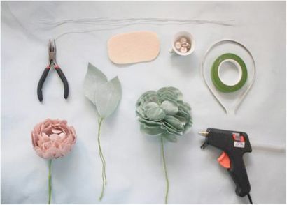 Comment faire un bandeau de fleurs en tissu bibi Tutorial (serre-tête) Comment faire un tissu Fleur Bandeau bibi Tutorial