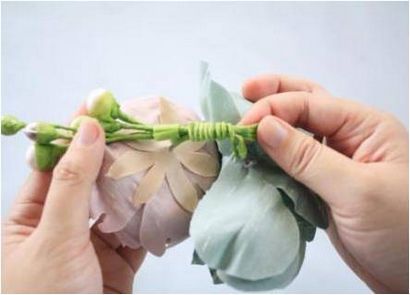 Comment faire un bandeau de fleurs en tissu bibi Tutorial (tissu) Comment faire un tissu Fleur Bandeau bibi Tutorial