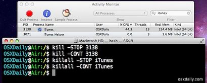 Comment Pause - Reprendre une application ou processus sous Mac OS X (iPhone) Comment Pause - Reprendre une application ou processus sous Mac OS X