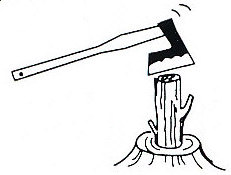 Comment remplacer une poignée d'Ax, OUTILS FINE (comment faire manche de hache) Comment remplacer une poignée Ax, OUTILS FINE