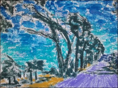 Comment utiliser Wet Pastel Sticks pour créer une texture, peinture pastel impressionniste (pastel) Comment utiliser Wet Pastel Sticks pour créer une texture, Peinture au pastel impressionniste