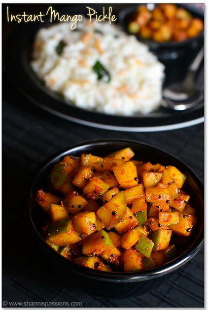 Mango Pickle instantanée Recette - Maangai Oorugai Recette - Sharmis Passions (mangue) Mango Pickle instantanée Recette - Maangai Oorugai Recette - Sharmis Passions