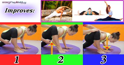 Kurmasana, tortue Pose, crêpes élastique - EasyFlexibility (stretch) Kurmasana, tortue Pose, crêpes stretch - EasyFlexibility