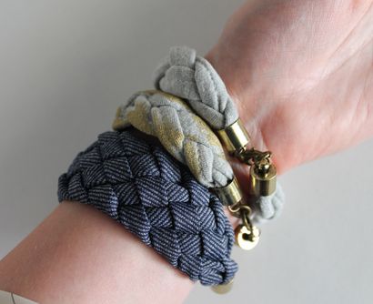 Lula Louise DIY Tutoriel Tressé Bracelet Tissu (Tissu) Lula Louise DIY Tutoriel Bracelet Tressé Tissu