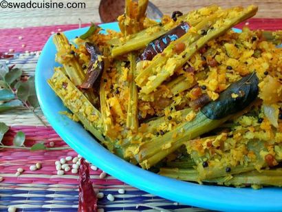 Muringakka Thoran- Kerala style et de noix de coco Drumstick Sauté, Swad (muringakka) Muringakka Thoran- Kerala style et de noix de coco Drumstick Sauté, Swad