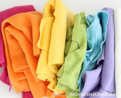 No-Sew écharpe arc-en-- Aménagées Cookie (chaque couleur arc-en-) No-Sew écharpe arc-en-- Aménagées Cookie