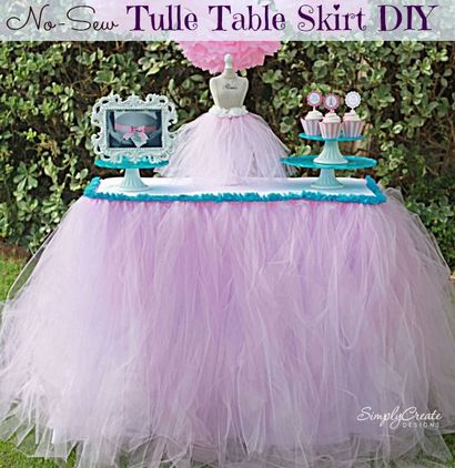 No-Sew Tulle Jupe de table, Catch My Party (sans couture) No-Sew Tulle Jupe de table, Catch My Party