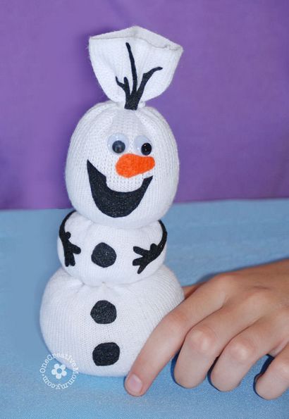 Olaf Sock Bonhomme de neige Tutorial (tutoriel) Olaf Sock Bonhomme de neige Tutoriel