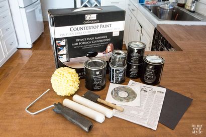 Peinture Countertops de cuisine Ressembler Carrara Marble - Dans mon propre style (peinture) Peinture Countertops de cuisine Ressembler Carrara Marble - Dans mon propre style