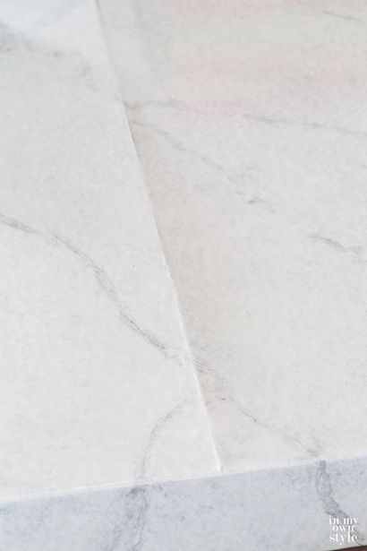 Peinture Countertops de cuisine Ressembler Carrara Marble - Dans mon propre style (comptoirs) Peinture Countertops de cuisine Ressembler Carrara Marble - Dans mon propre style
