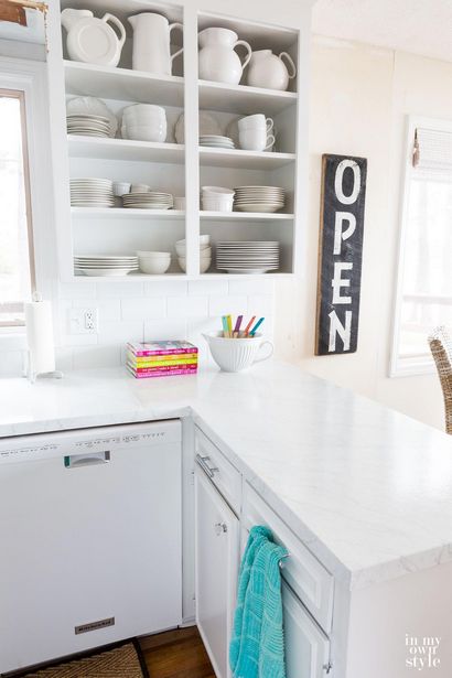 Peinture Countertops de cuisine Ressembler Carrara Marble - Dans mon propre style (cuisine) Peinture Countertops de cuisine Ressembler Carrara Marble - Dans mon propre style