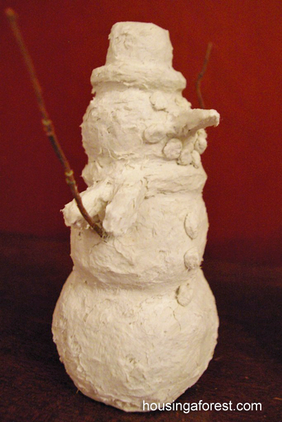Papier mâché Clay Bonhommes - Logement une forêt (papier mâché pâte comment faire) Papier mâché Clay Bonhommes - Logement une forêt