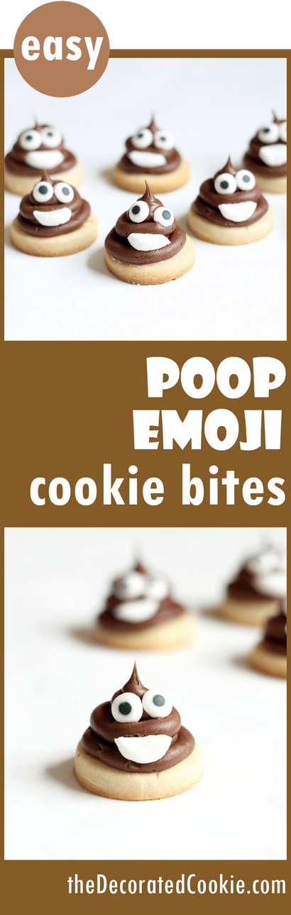 morsures de biscuits emoji merde - Aménagées Cookie (comment faire des biscuits de crottes de chat) morsures de biscuits emoji merde - Aménagées Cookie