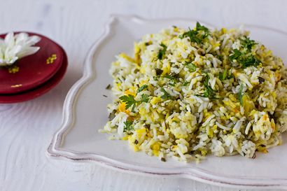 Sabzi Polo va Mahi persan aux herbes Riz au poisson, Morsel parfait (garlic) Sabzi Polo va Mahi persan aux herbes Riz au poisson, parfait Morsel