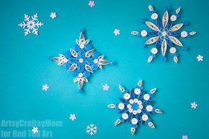 Craft flocon de neige Idées - Rouge Ted Art - Blog (s ici est un ensemble de métiers de flocon de neige super joli à choisir.) Artisanat flocon de neige Idées - Rouge Ted Art - s Blog