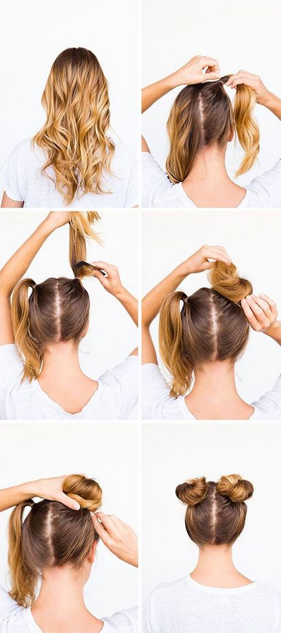 Espace Buns Hacks, Comment faire Double Bun, Tutoriels (coupes de cheveux) Espace Buns Hacks, comment faire Double Bun, Tutoriels