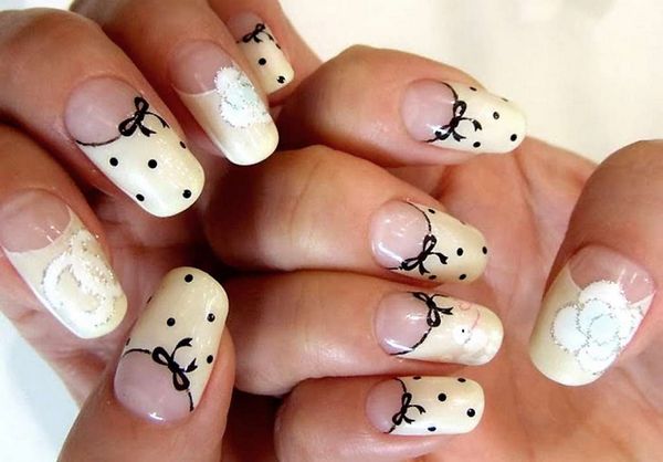 beżowy manicure beżowy manicure