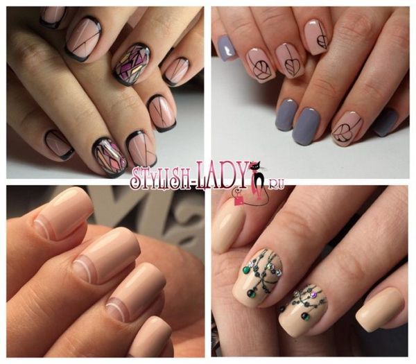 beżowy manicure beżowe paznokcie