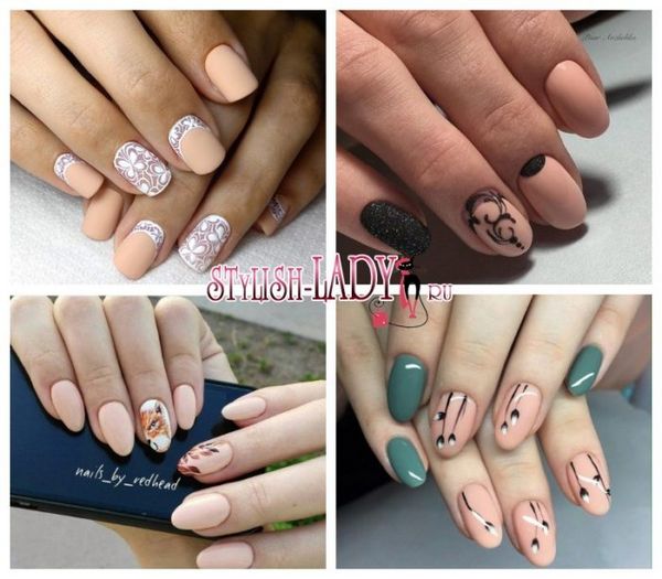 beżowe paznokcie manicure