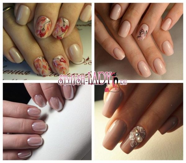 beżowe paznokcie manicure