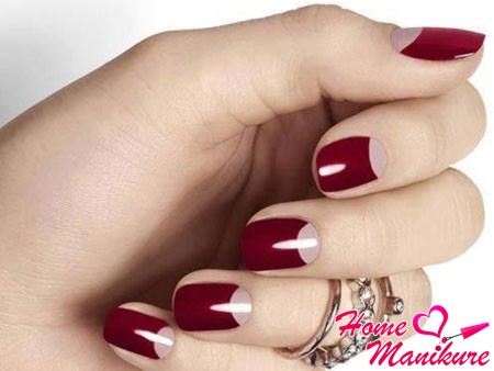 beżowy manicure bordowy manicure paznokcie lakier do paznokci