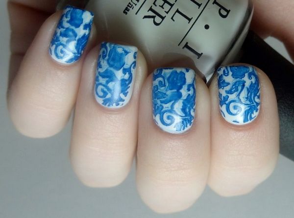 beżowy manicure beżowy manicure