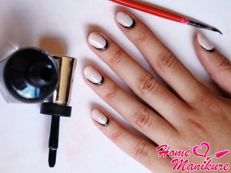 antifrench zrobić zdjęcie wideo manicure żel polski do domu w domu Francuski manicure