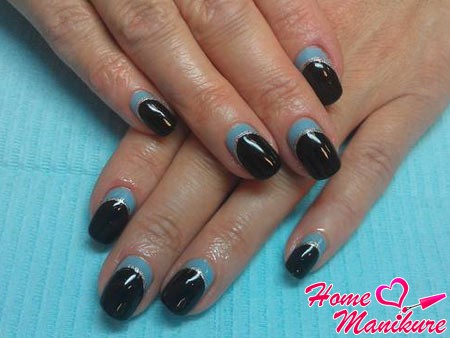 manicure francuski antifrench zrobić zdjęcie wideo manicure żel polski do domu w domu