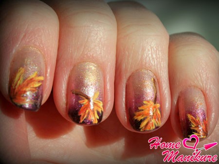 manicure francuski liść klonu paznokcie zdjęcie wideo