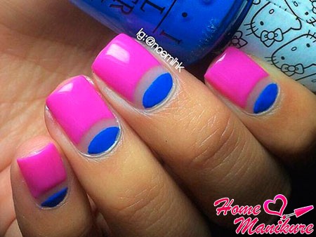 beżowy manicure księżycowy manicure zdjęcie kolor paznokcie projekt francuski czerwony czarny dżetów